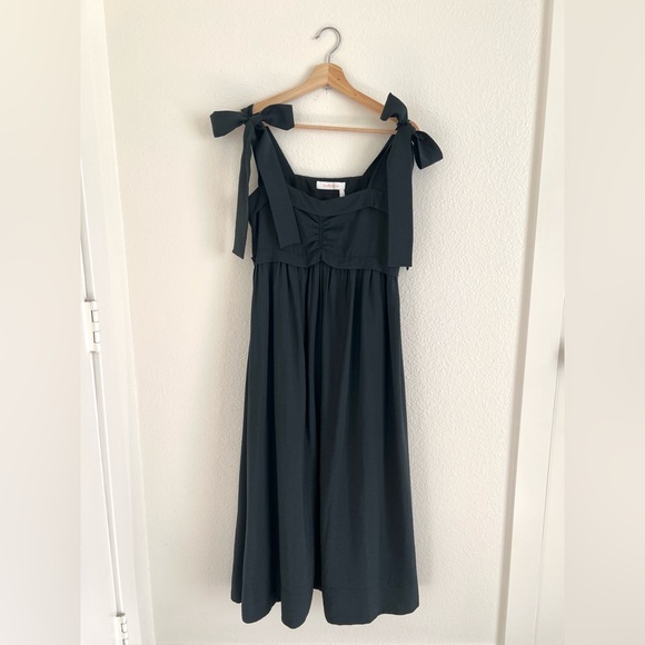 See By Chloe Dresses & Skirts - SEE BY CHLOE black bow tie midi dress / size M-L